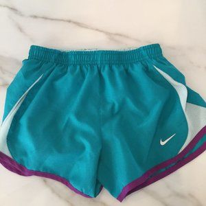 Girls Teal  Nike Athletic Shorts